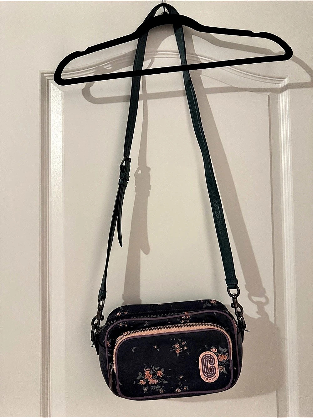 Coach Floral Crossbody Bag Navy & Pink
